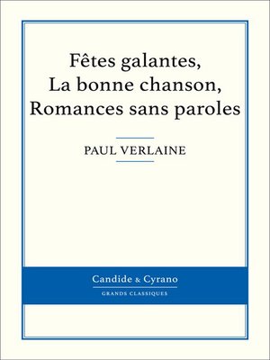 cover image of Fêtes galantes, La bonne chanson, Romances sans paroles